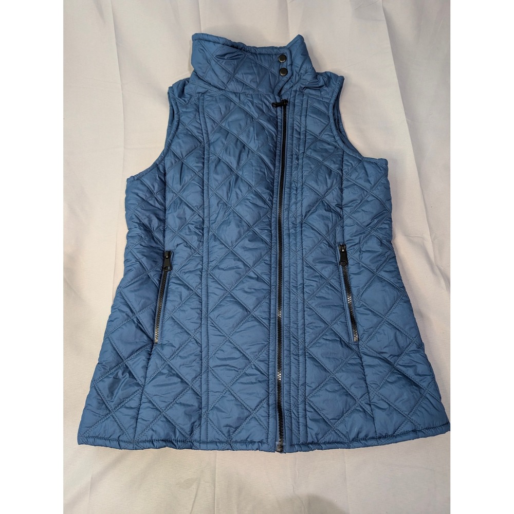 Marc New York Andrew Marc Blueberry Blue Quilted Vest Small MW5CC414 990302‎